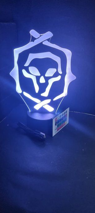 Lampe led 3D Sea of Thieves, jeux vidéo, veilleuse, idée cadeau, geek, déco, illusion, chevet