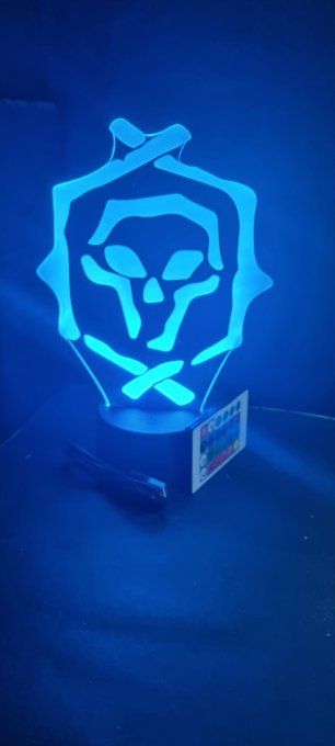 Lampe led 3D Sea of Thieves, jeux vidéo, veilleuse, idée cadeau, geek, déco, illusion, chevet