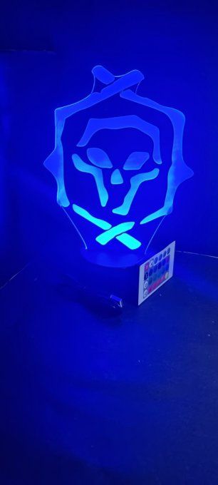 Lampe led 3D Sea of Thieves, jeux vidéo, veilleuse, idée cadeau, geek, déco, illusion, chevet