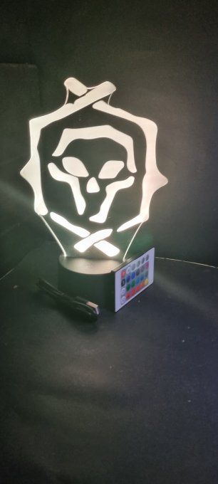 Lampe led 3D Sea of Thieves, jeux vidéo, veilleuse, idée cadeau, geek, déco, illusion, chevet