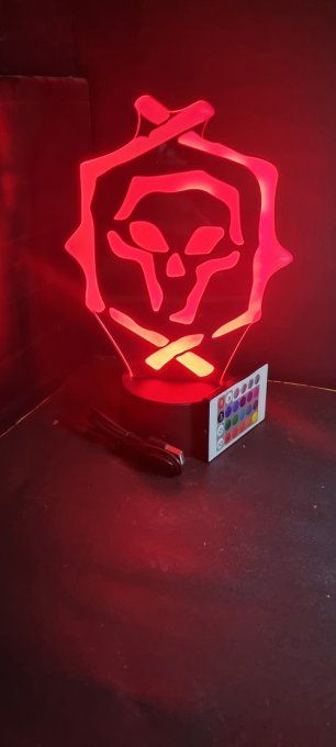 Lampe led 3D Sea of Thieves, jeux vidéo, veilleuse, idée cadeau, geek, déco, illusion, chevet
