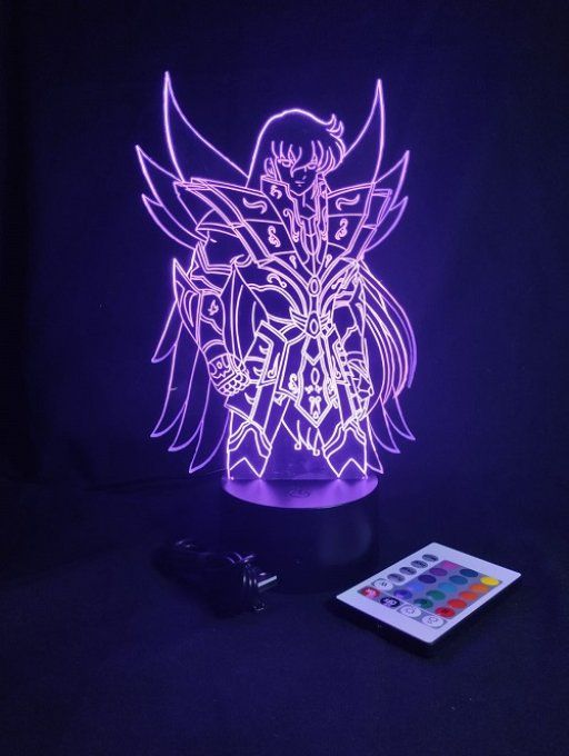 Lampe led 3D Shaka, Chevaliers du Zodiaque, veilleuse, éclairage