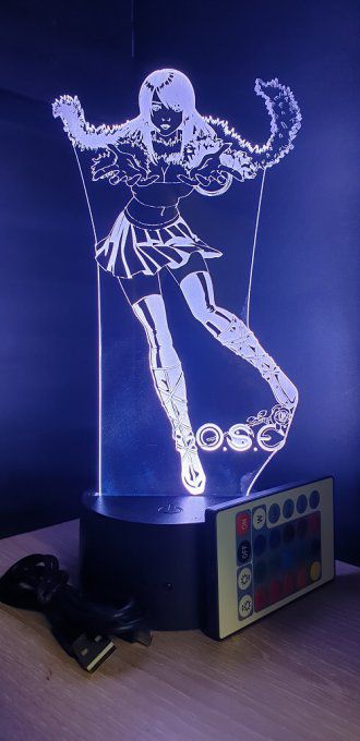 Lampe led 3D , Shiina Mai, O.S.E, manga, Français ,veilleuse, lampe de chevet, déco, illusion