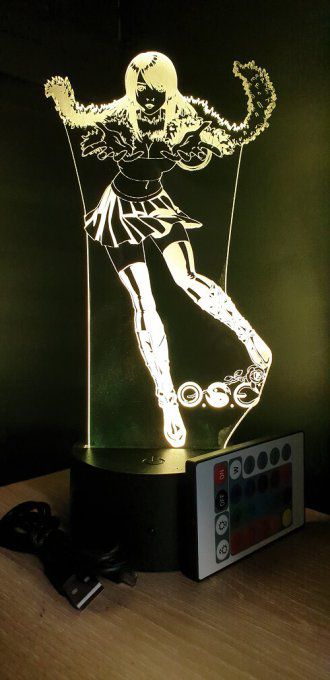 Lampe led 3D Shiina Mai, O.S.E, manga, Français ,veilleuse, illusion
