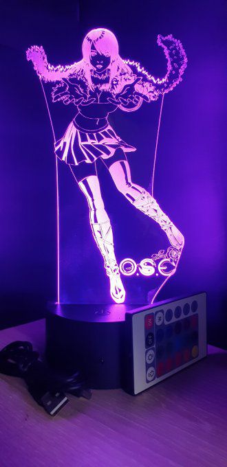 Lampe led 3D Shiina Mai, O.S.E, manga, Français ,veilleuse, illusion