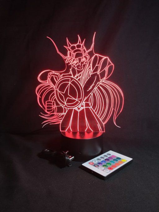 Lampe led 3D Shiryu, Chevaliers du Zodiaque, Dragon, veilleuse