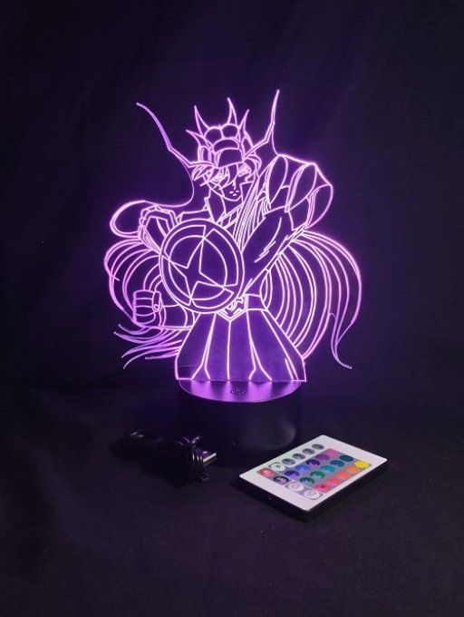 Lampe led 3D Shiryu, Chevaliers du Zodiaque, Dragon, veilleuse