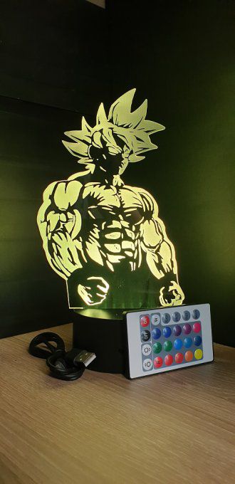 Lampe led 3d goku Super Saiyan, Dragon Ball, manga, veilleuse, dessin animé, déco, illusion
