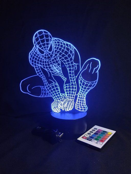 lampe-led-3d-spiderman