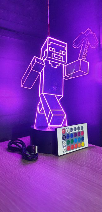 lampe-led-3d-steeve-minecraft