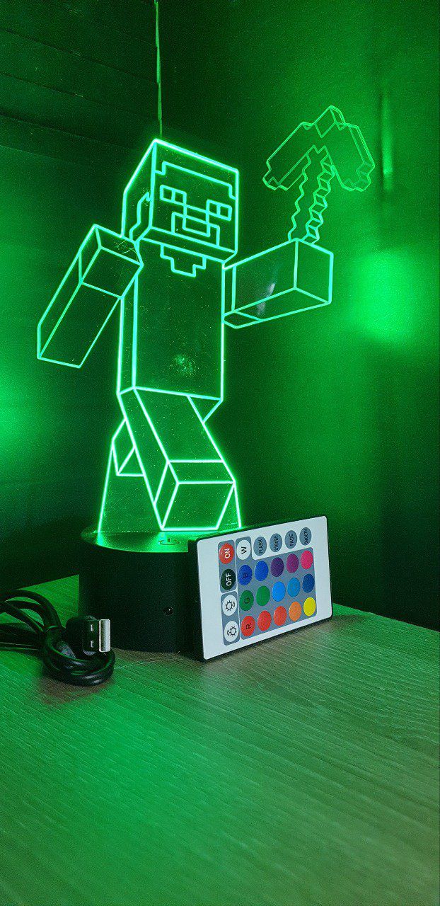 Grav'stylé: Lampe led 3D Creeper, Minecraft, veilleuse, geek, cadeau