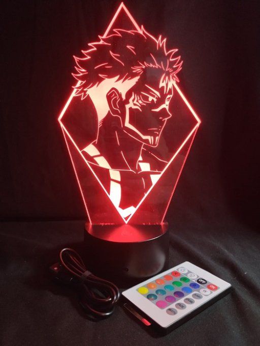 Lampe led 3D Sukuna Yoji, Jujutsu Kaisen, déco, chevet, manga