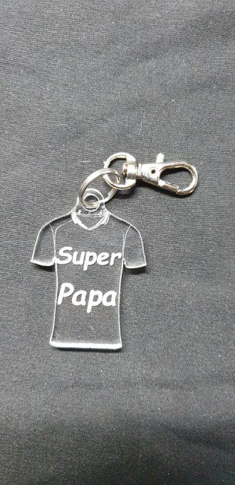 Porte-clés Papa au top, fête des père, attache, faire part, cadeau, accroche, médaillon