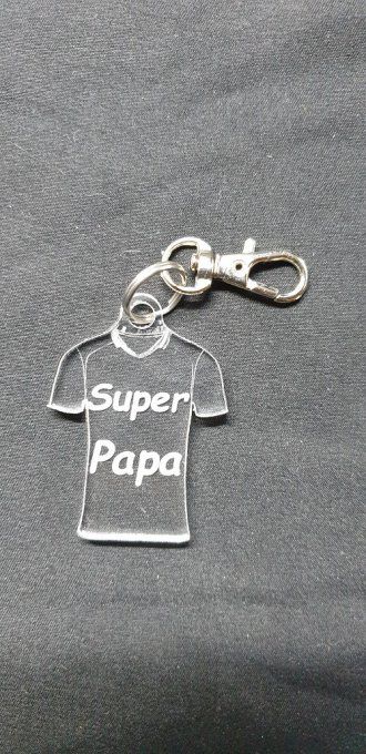 Porte-clés Papa au top, fête des pères, attache, cadeau, accroche