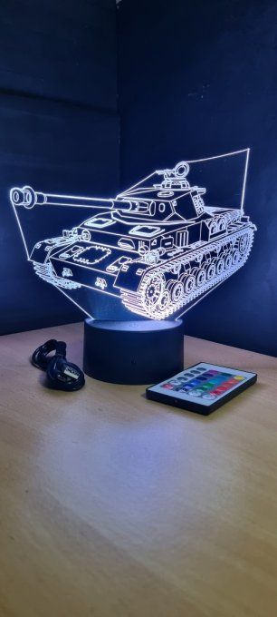 Lampe-led-3d-char-tank