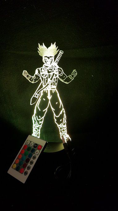 lampe-led-3D-Trunks-Super-Saiyan