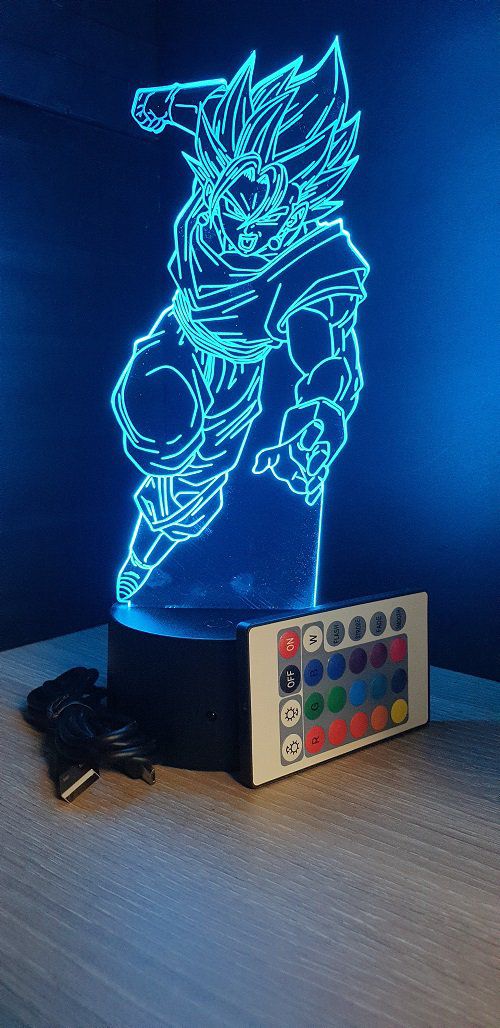 Lampe led 3D Vegetto, dragon ball Z, manga, veilleuse, dessin animé