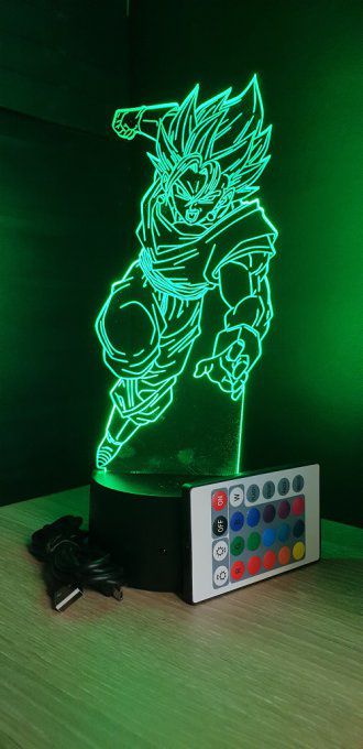 Lampe led 3D Vegetto, dragon ball Z, manga, veilleuse, dessin animé