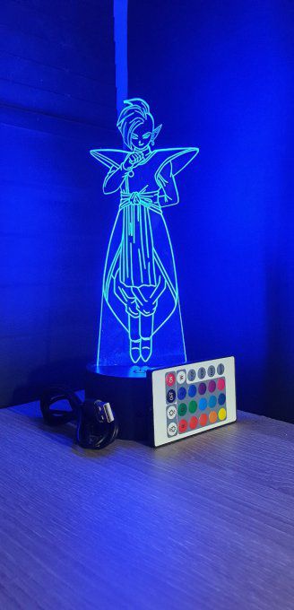 Lampe led 3D Zamasu, Dragon Ball, manga, veilleuse, idée cadeau, dessin animé, déco, illusion