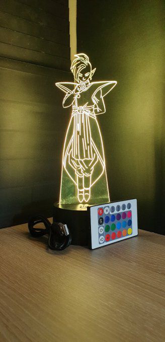 Lampe led 3D Zamasu, Dragon Ball, manga, veilleuse, idée cadeau, dessin animé, déco, illusion