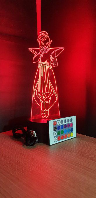 Lampe led 3D Zamasu, Dragon Ball, manga, veilleuse, idée cadeau, dessin animé, déco, illusion