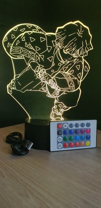 Lampe-led-3d-zenitsu-attaque