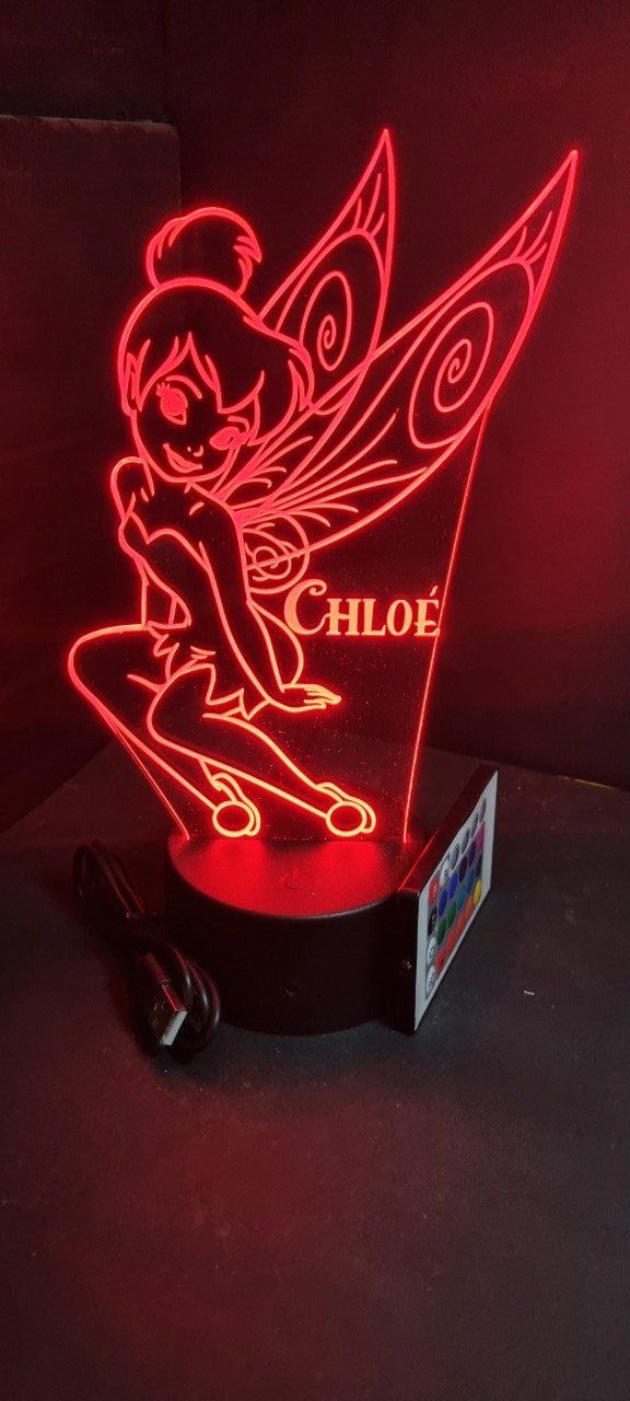 Lampe LED 3D Fée Clochette – UNICORNDOLL