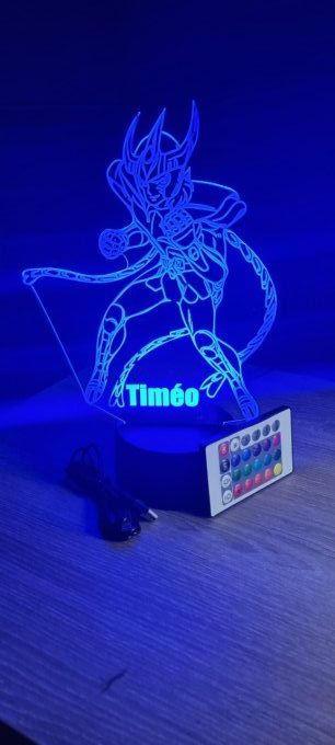 Lampe led 3D Ikki, Chevaliers du Zodiaque, veilleuse, éclairage