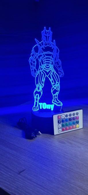 Lampe led 3D Omega debout, veilleuse, idée cadeau, jeux video, geek, déco, illusion, chevet