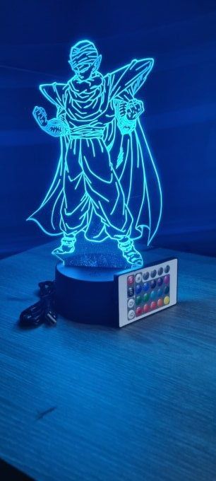 Lampe led 3d Piccolo, Dragon Ball, manga, veilleuse, dessin animé,  déco, illusion, chevet