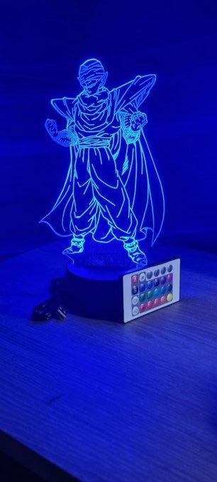Lampe led 3d Piccolo, Dragon Ball, manga, veilleuse, dessin animé,  déco, illusion, chevet