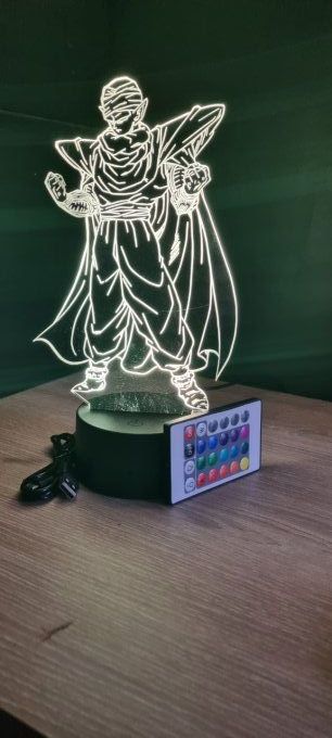 Lampe led 3d Piccolo, Dragon Ball, manga, veilleuse, dessin animé,  déco, illusion, chevet
