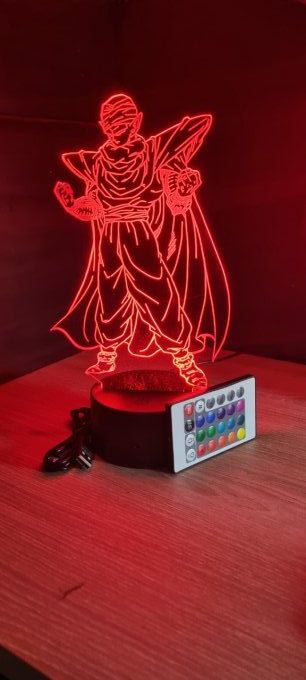 Lampe led 3d Piccolo, Dragon Ball, manga, veilleuse, dessin animé,  déco, illusion, chevet
