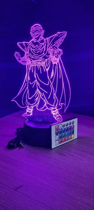 Lampe led 3d Piccolo, Dragon Ball, manga, veilleuse, dessin animé,  déco, illusion, chevet