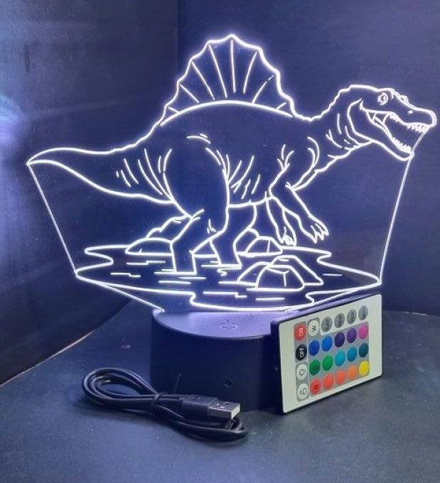 Lampe led 3D Dinosaure, idée cadeau, veilleuse, déco, enfant, chambre, illusion
