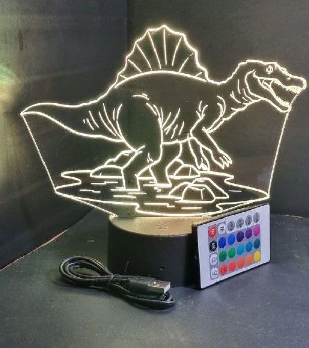 Lampe led 3D Dinosaure, idée cadeau, veilleuse, déco, enfant, chambre, illusion