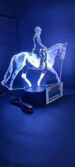 lampe-led-3d-cheval-cavalier