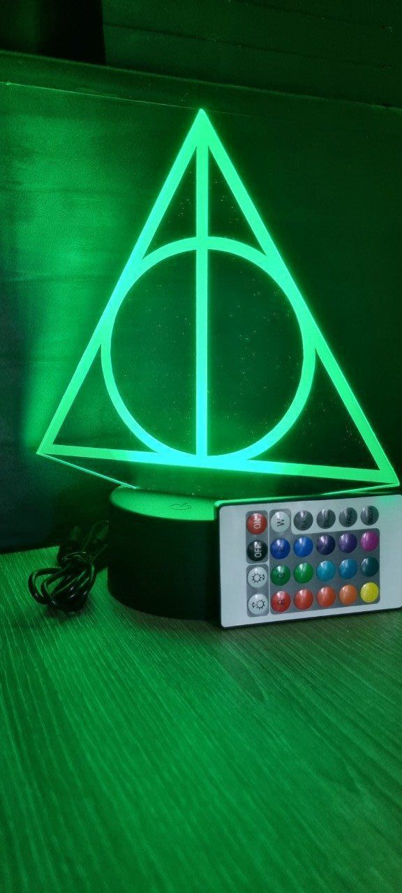 Lampe led 3D Relique de la mort, Harry potter, film, veilleuse, chevet